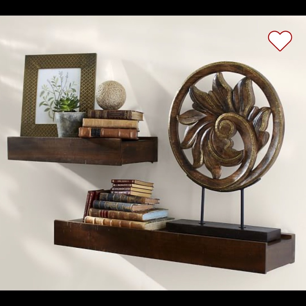 Rustic Wood Floating Shelves from Pottery Barn